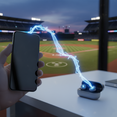 App sending signal to smartwatch or earbuds